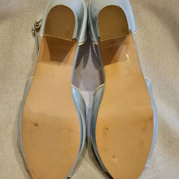 B.A.I.T. But Another Innocent Tale Blue Cream "Betty" Women Heels size 10 - Picture 5 of 6